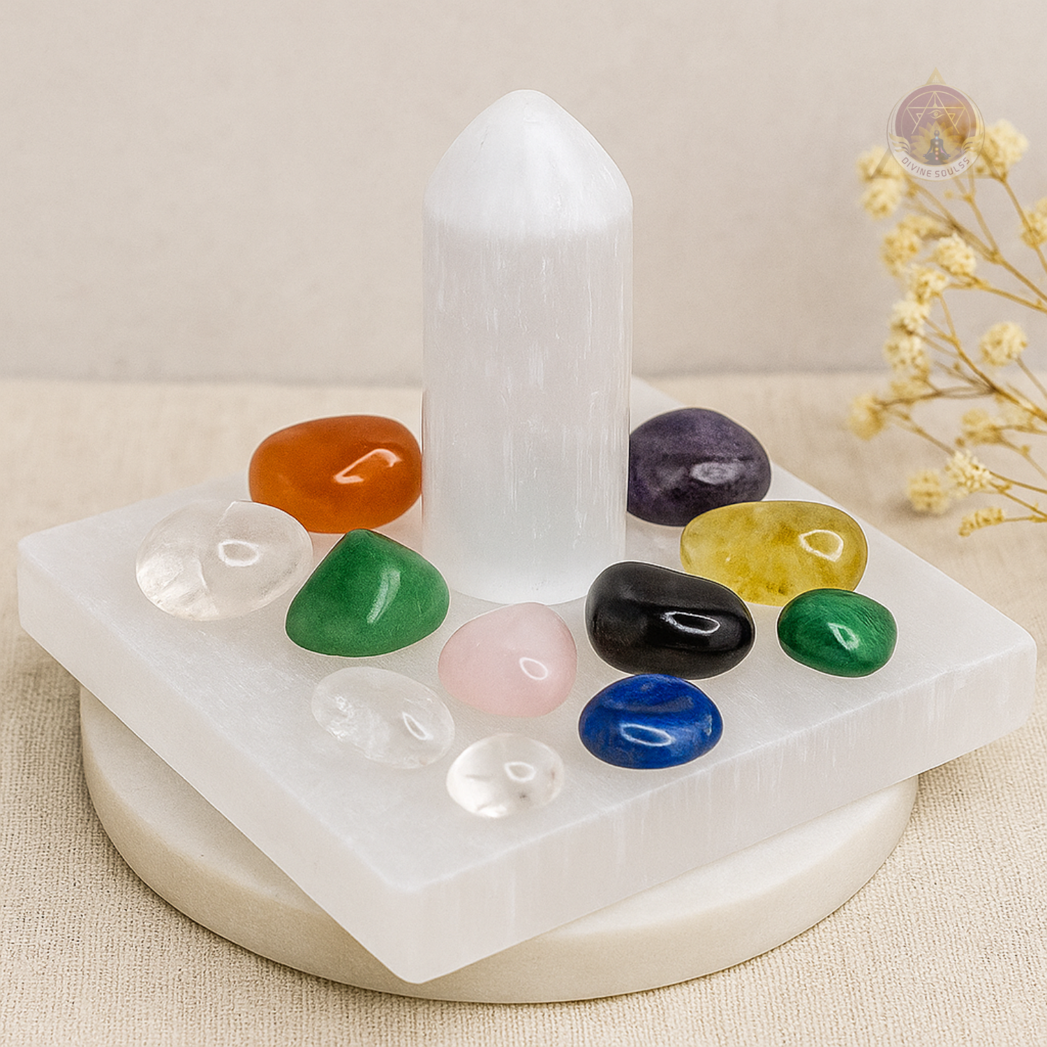 Crystal Coaster & Charging Plate