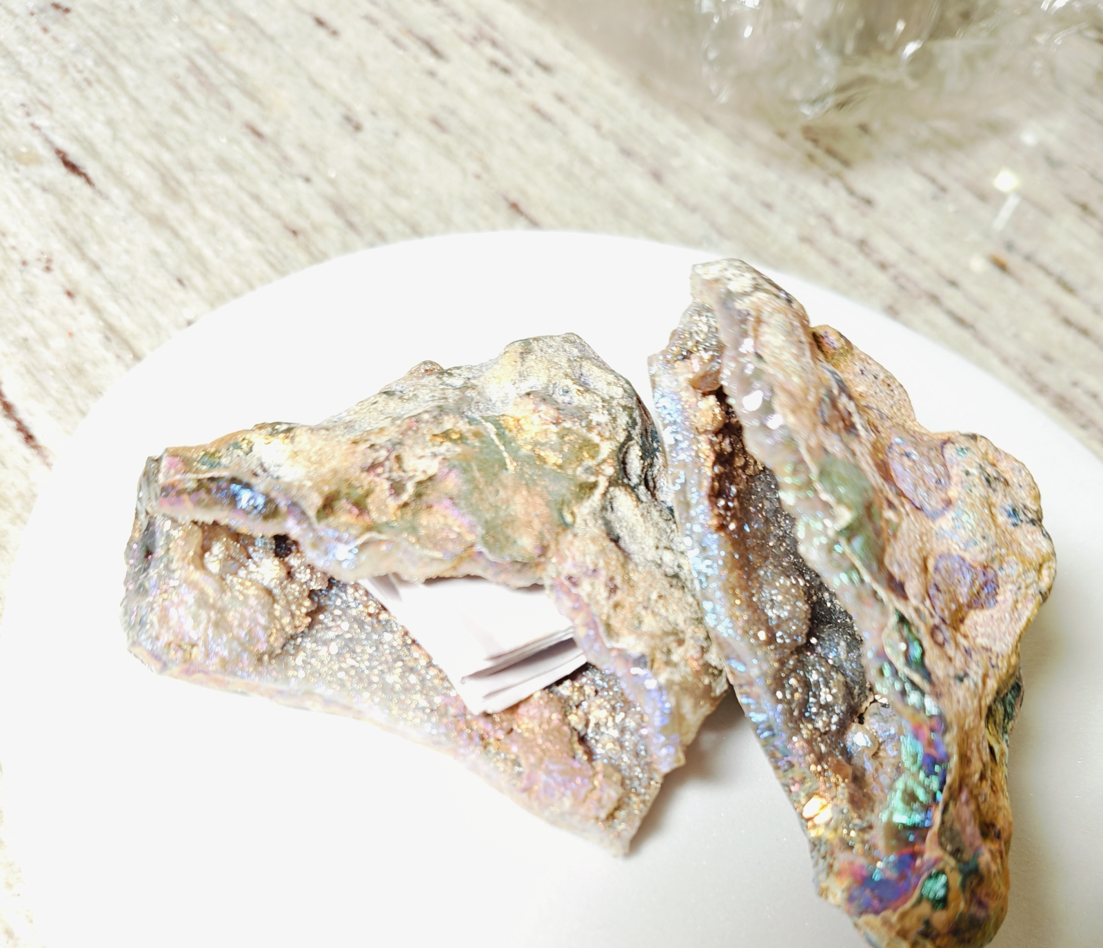Aura Quartz Wish Keeper Cave - Weight 66 gm