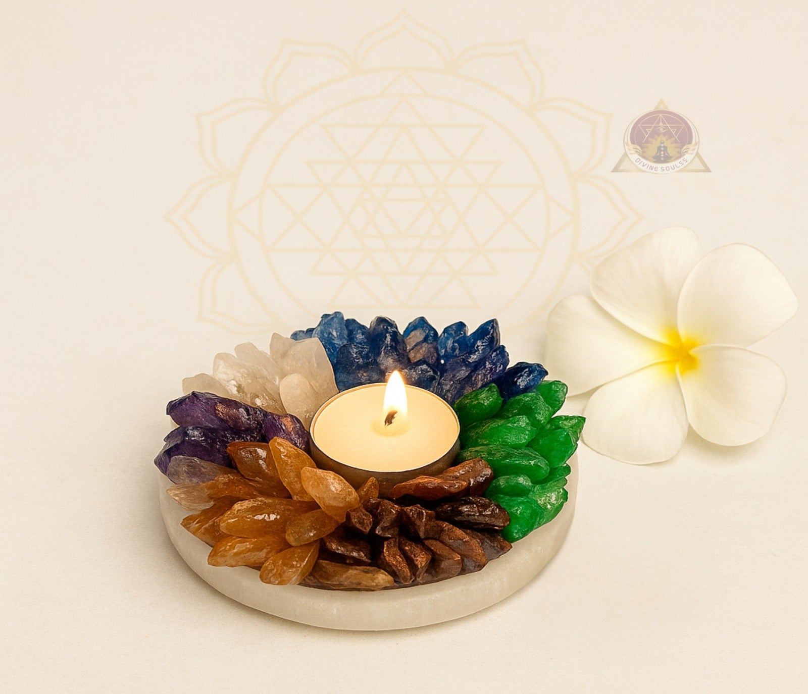 7 Chakra Crystal Diya