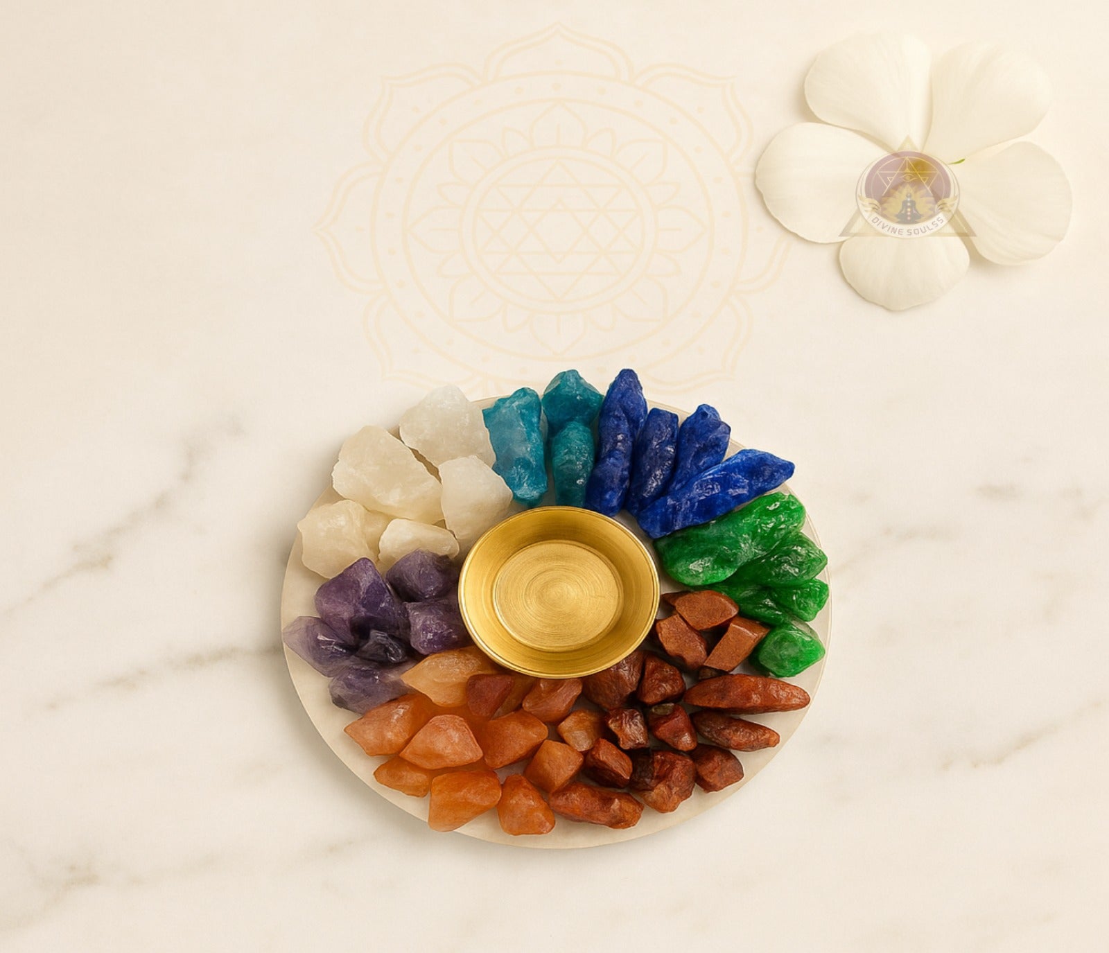 7 Chakra Crystal Diya