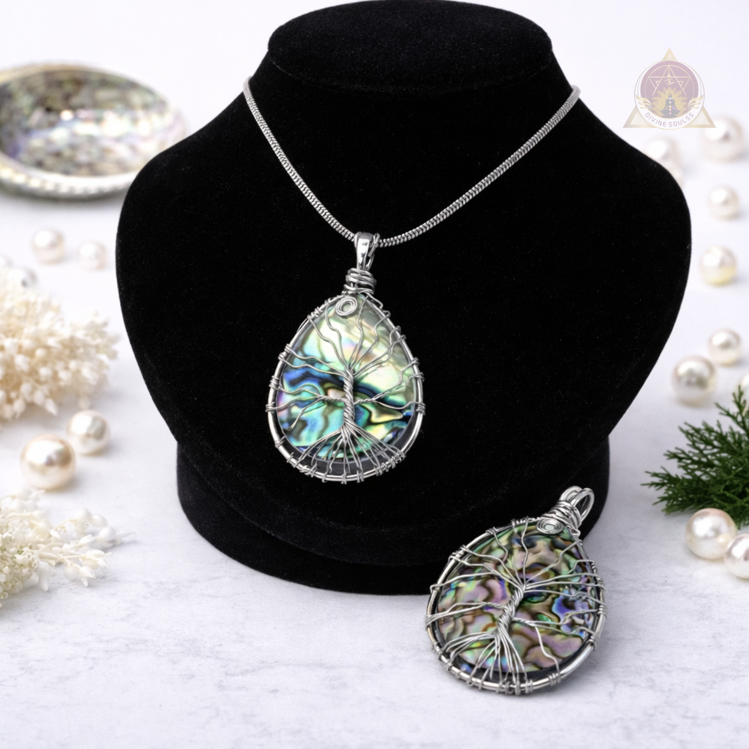 Emotional Balance – Abalone Tree of Life Pendant