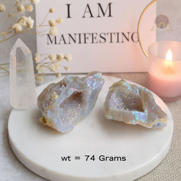 Aura Quartz Wish Manifestation Cave - 74 grams