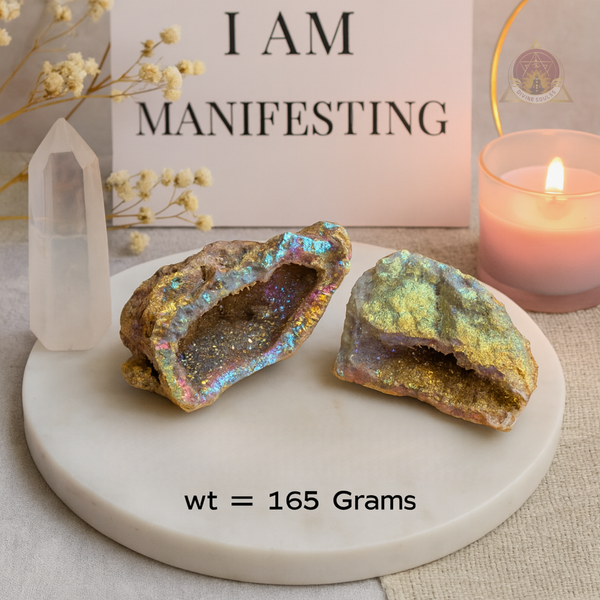Aura Quartz Wish Manifestation Cave - 165 grams