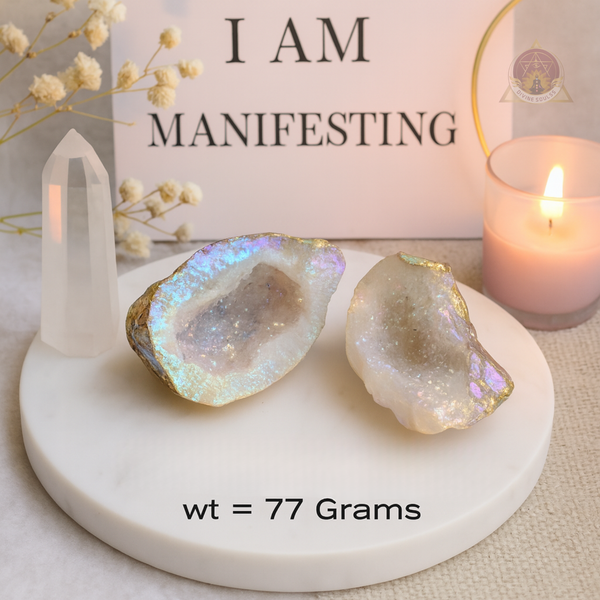 Aura Quartz Wish Manifestation Cave - 77 grams