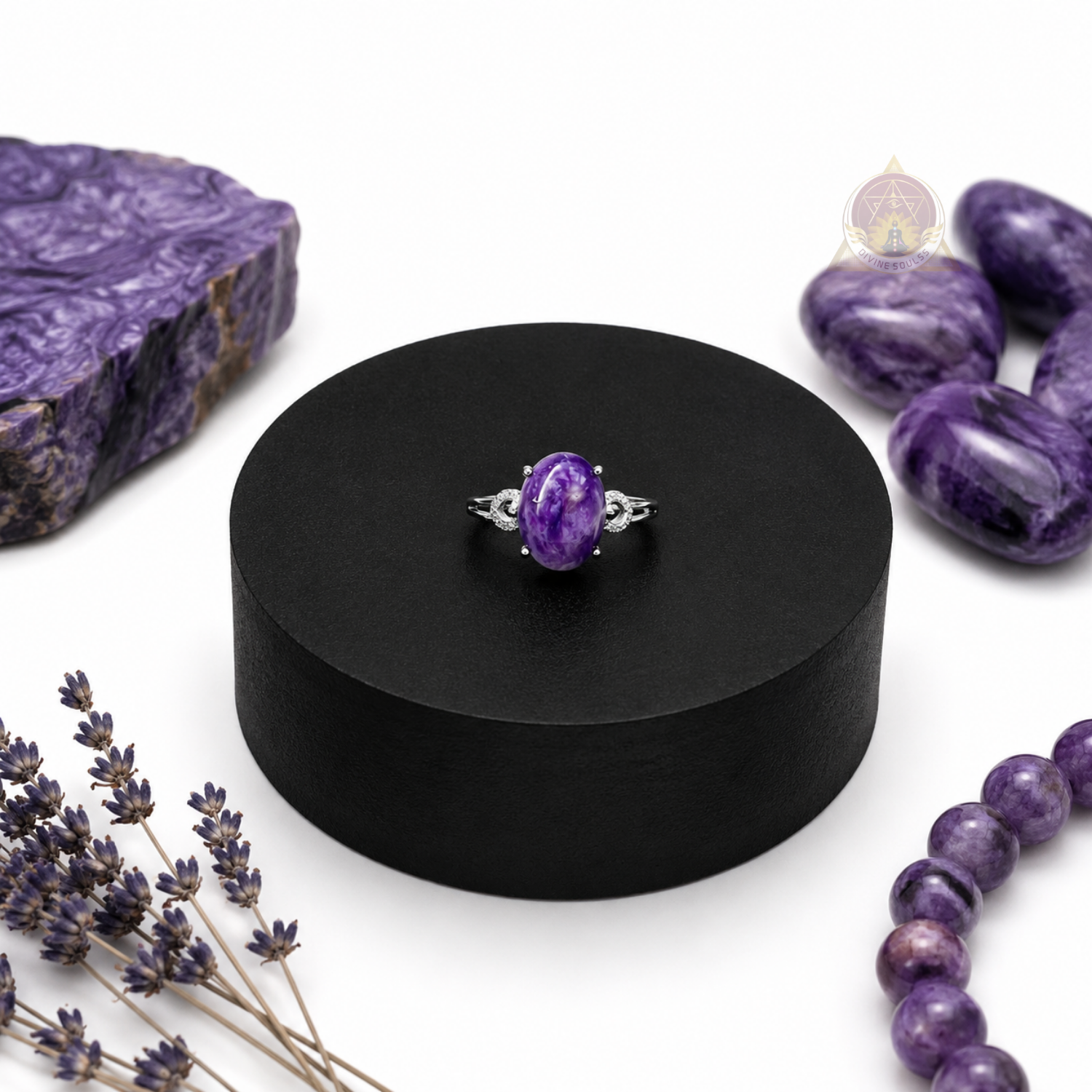 Stress Relief Ring – Charoite Ring