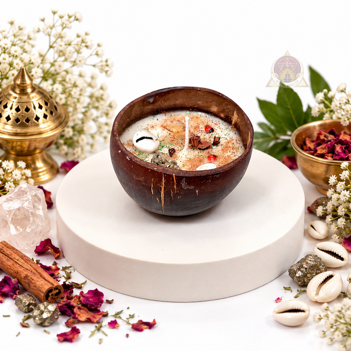 Diwali Dhan Deep – Maha Lakshmi Coconut Shell Candle