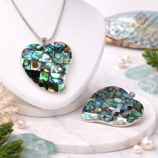 Emotional Balance – Abalone Big Heart Pendant