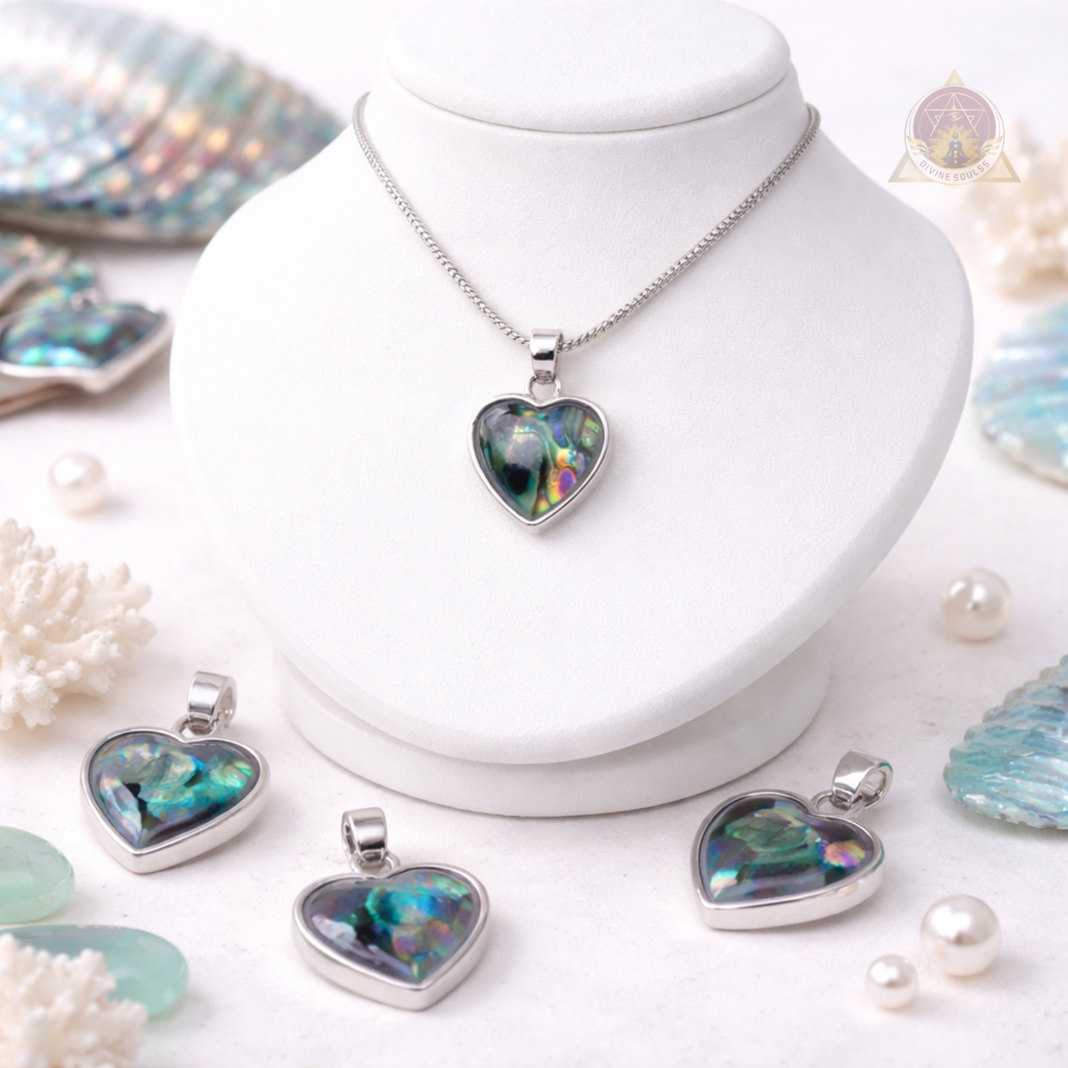 Emotional Balance – Abalone Small Heart Pendant