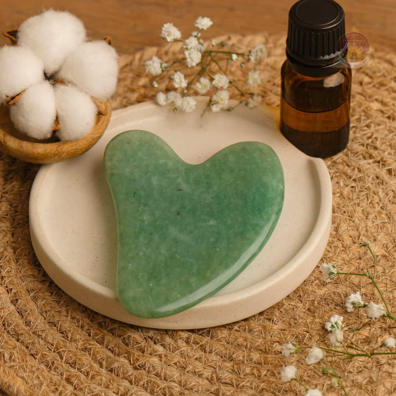 Face Massage Gua Sha -  Green Aventurine