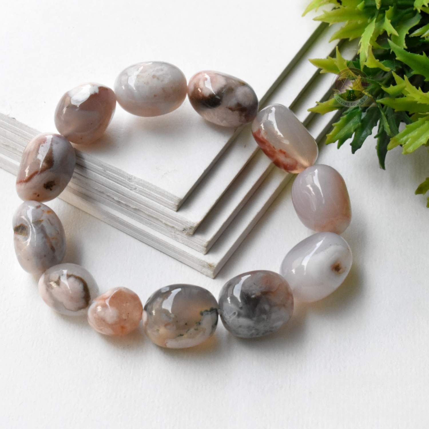 Self Growth - Flower Agate Bracelet