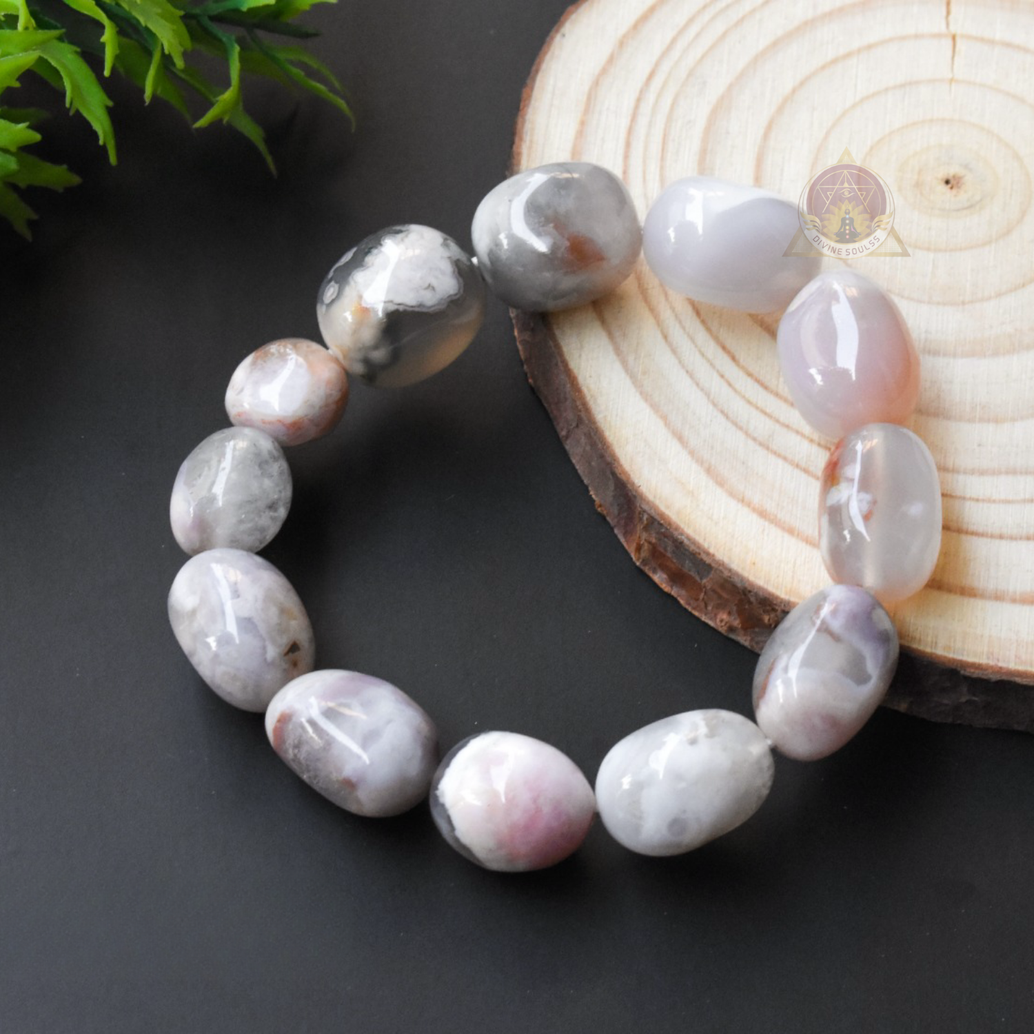 Self Growth - Flower Agate Bracelet