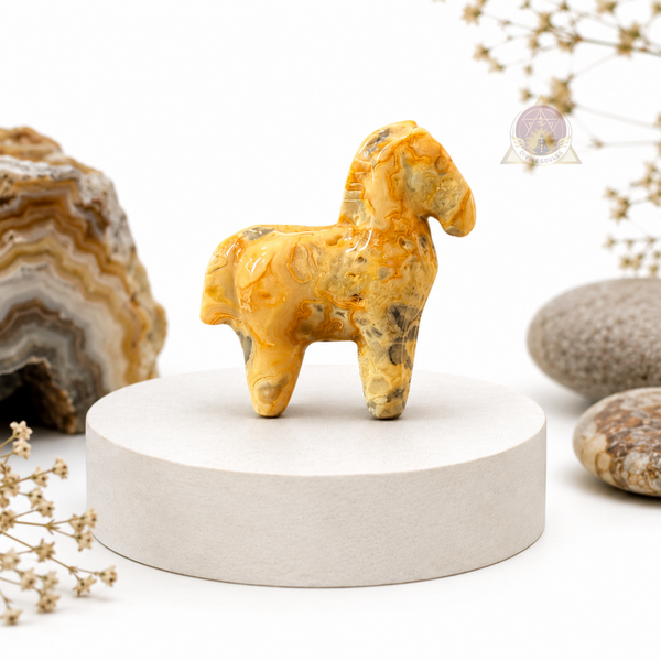 Good Luck Horse – Crazy Lace Agate