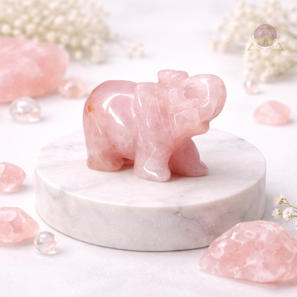 Harmony Elephant – Rose Quartz