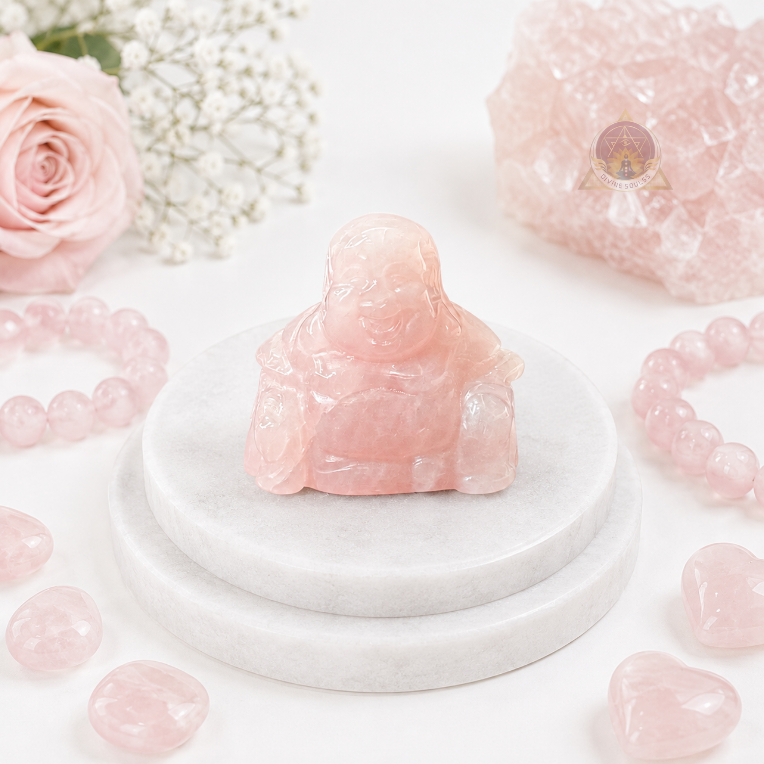 Love & Harmony Buddha – Rose Quartz