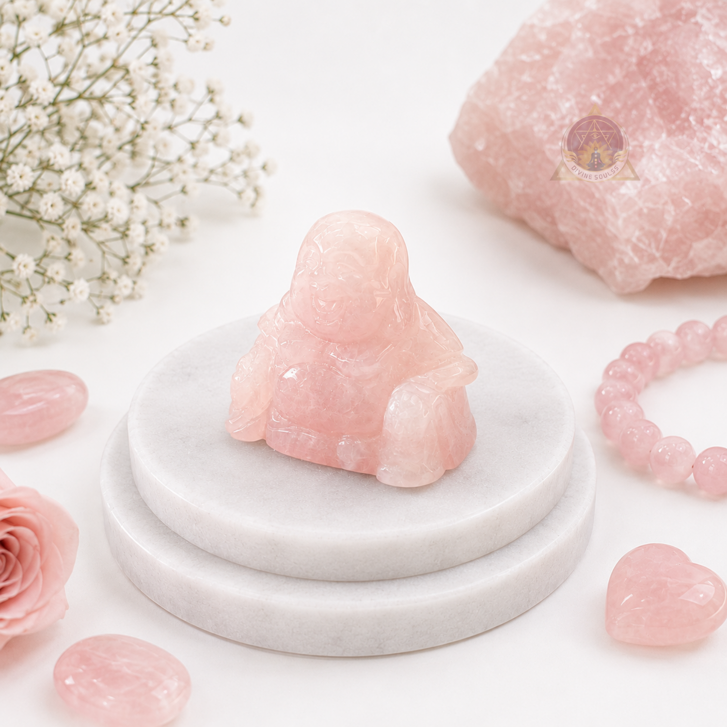 Love & Harmony Buddha – Rose Quartz