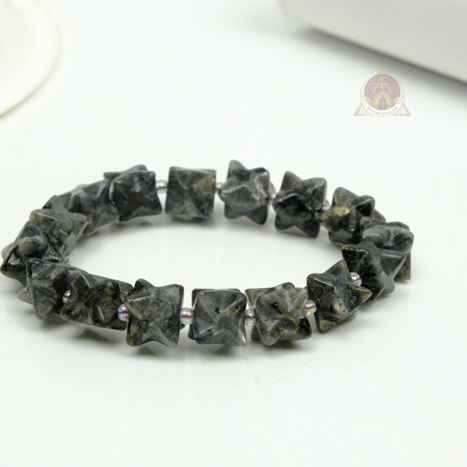 Clairvoyant - Larvikite Merkaba Bracelet