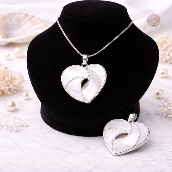 Emotional Balance -Mother Of Pearl Heart Pendant