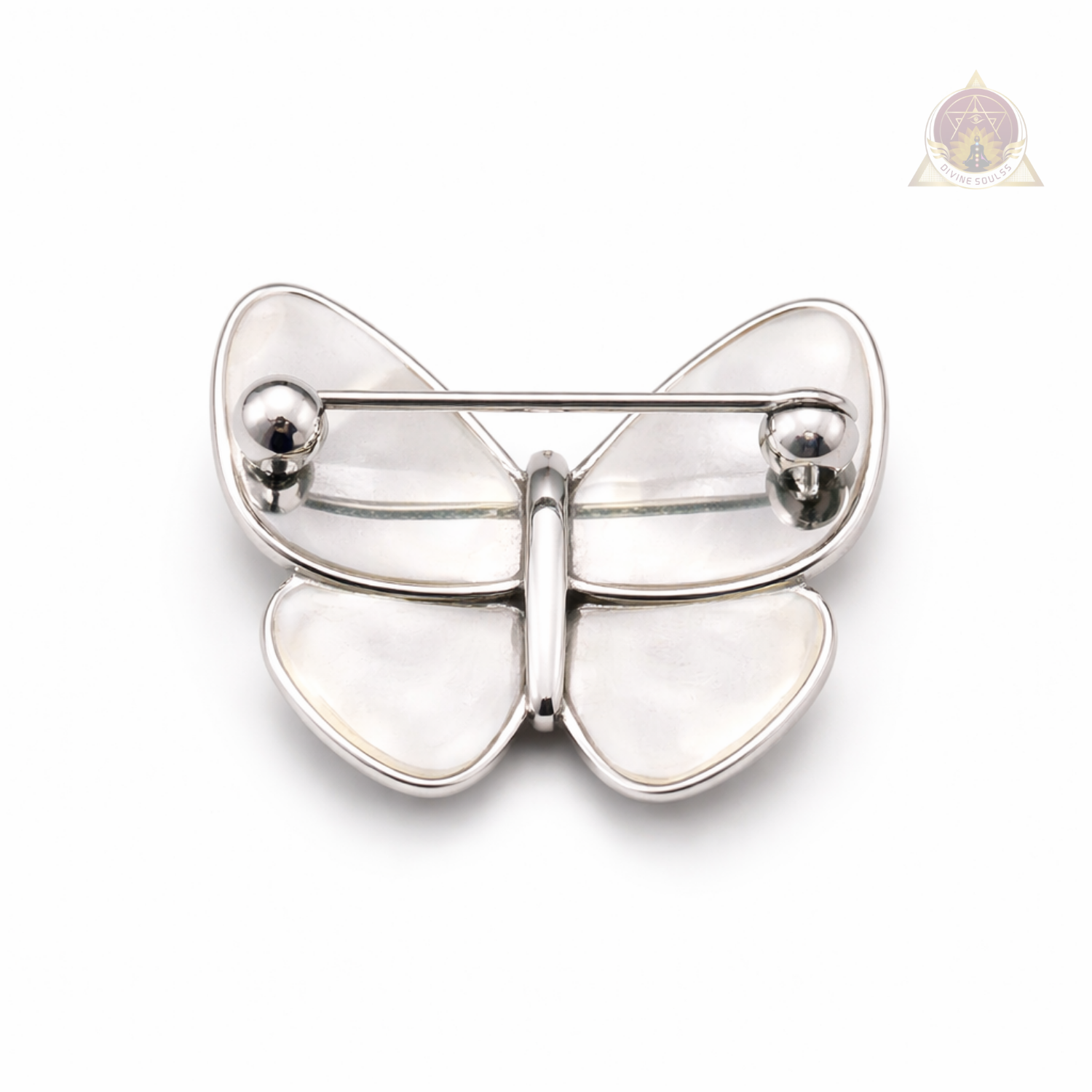 Abalone – Silver Butterfly Brooch