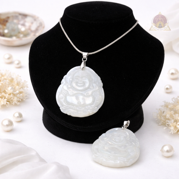 Emotional Balance – Mother of Pearl Laughing Buddha Pendant