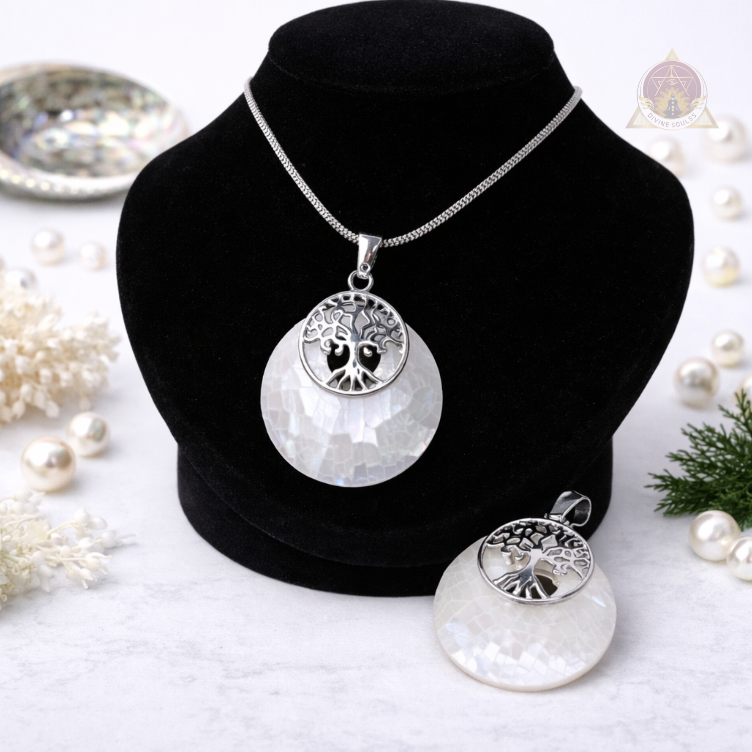 Emotional Balance -Mother of Pearl Tree of Life Pendant