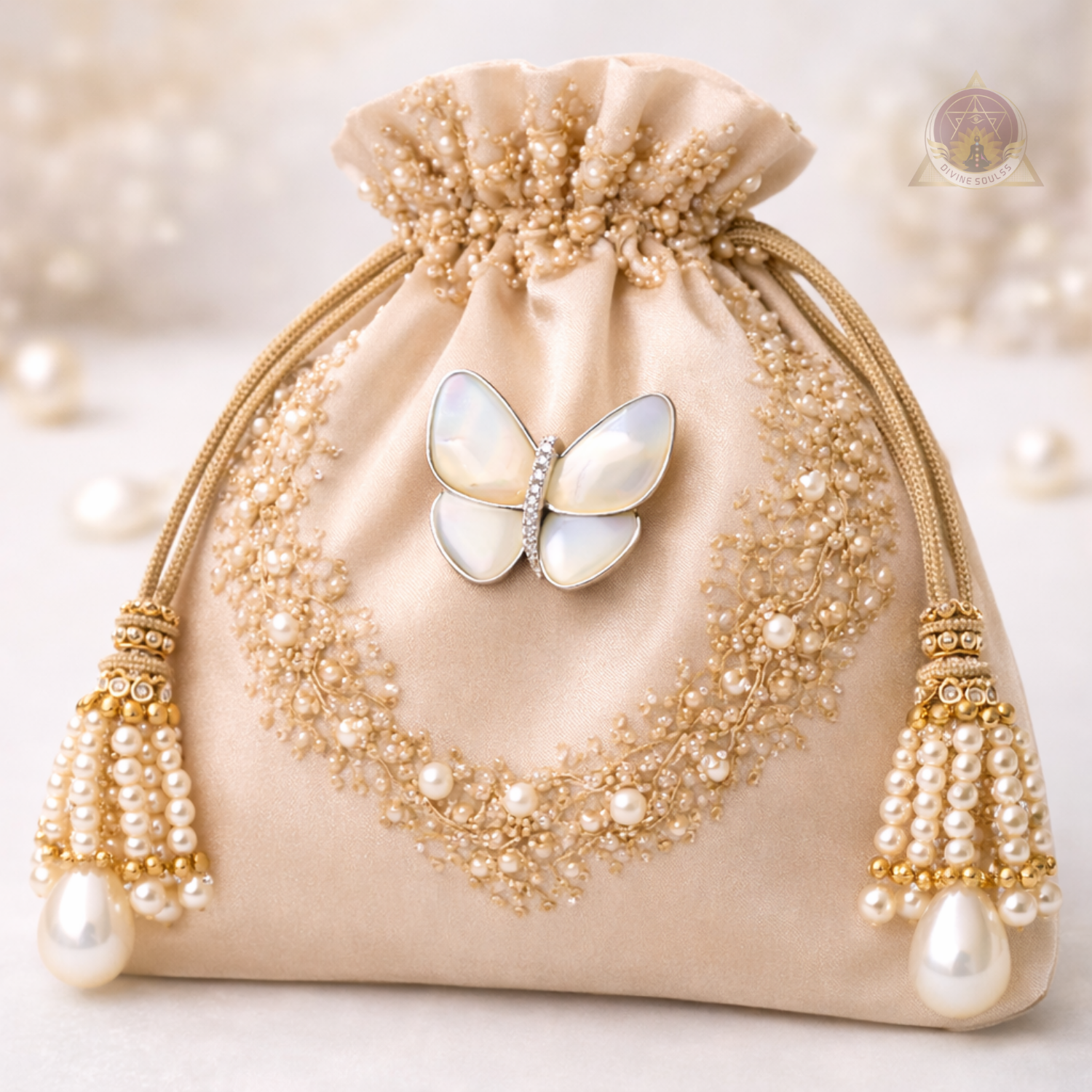 Mother of Pearl – White Butterfly Brooch