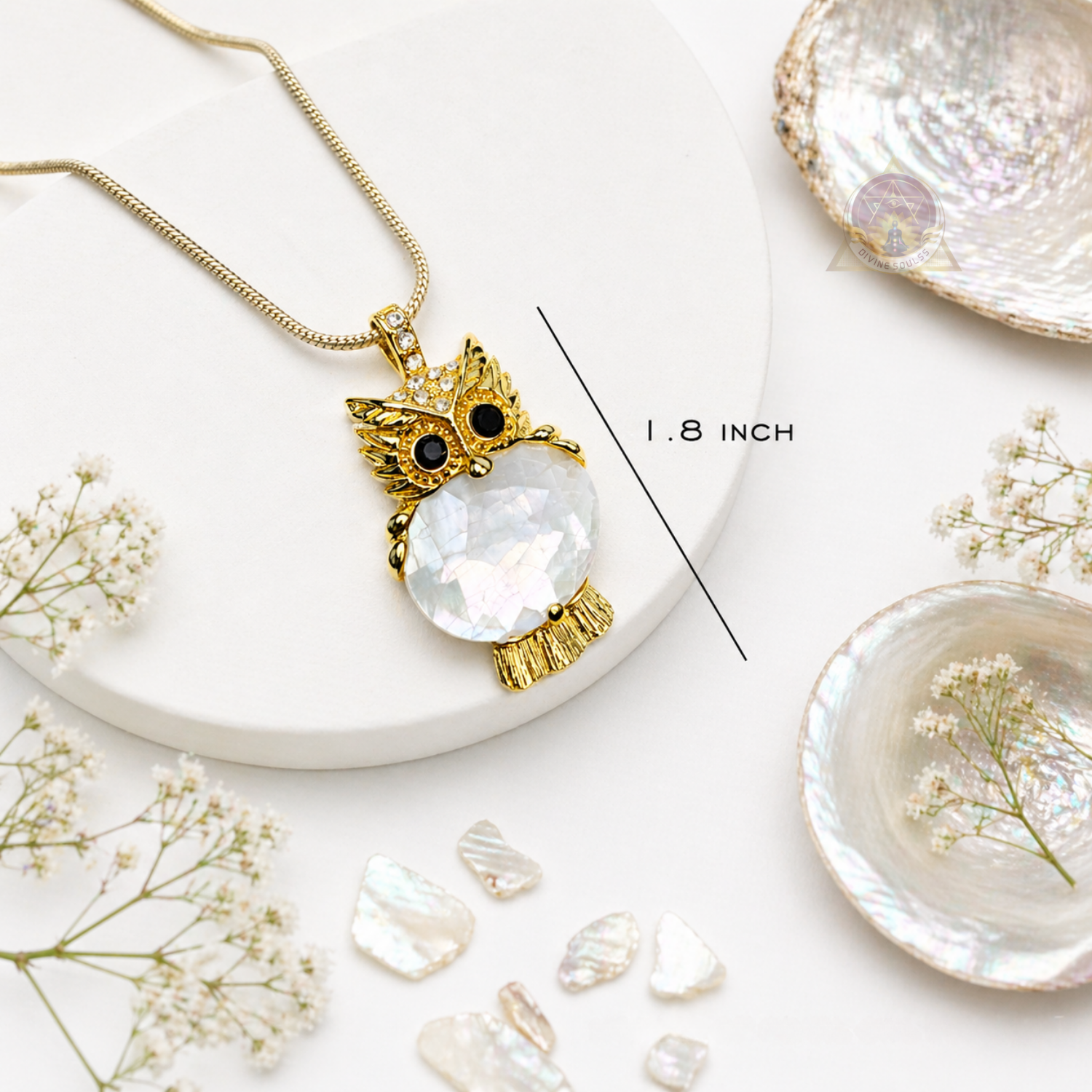 Owl Pendant – Mother of Pearl