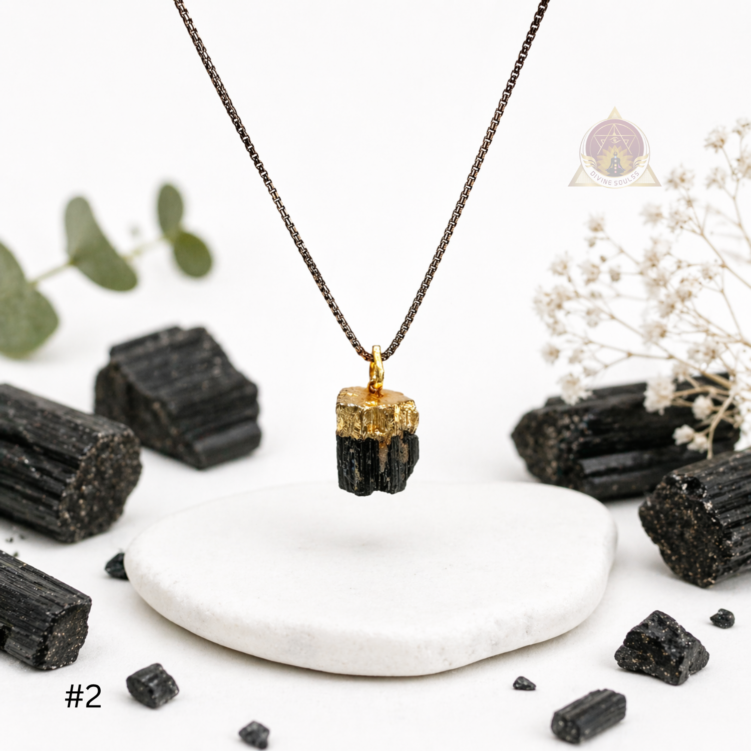 Protection – Raw Black Tourmaline Pendant