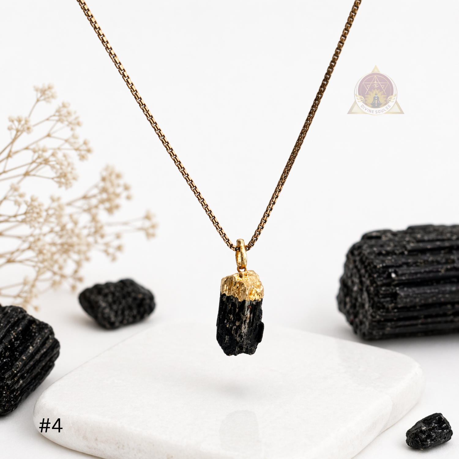 Protection – Raw Black Tourmaline Pendant