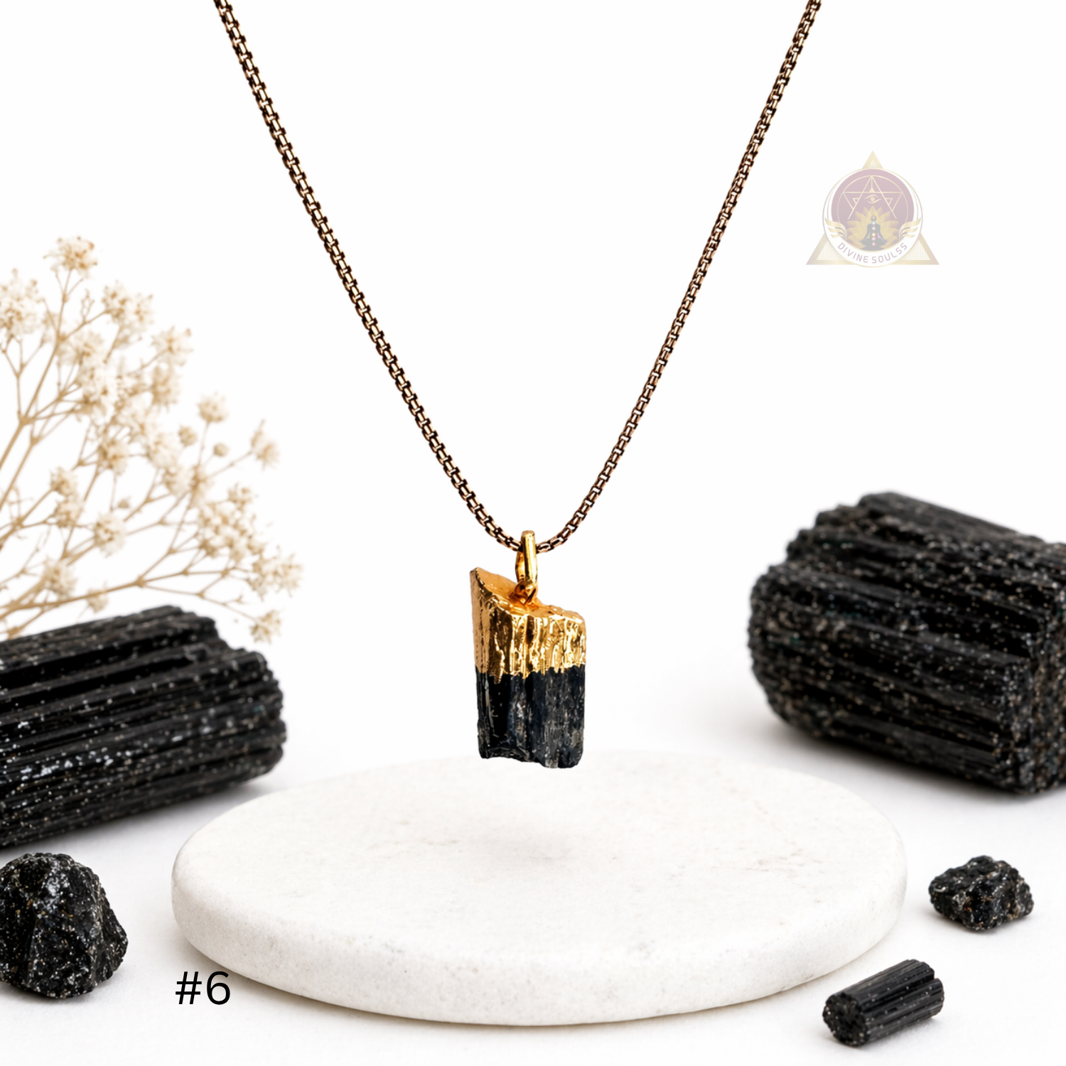 Protection – Raw Black Tourmaline Pendant