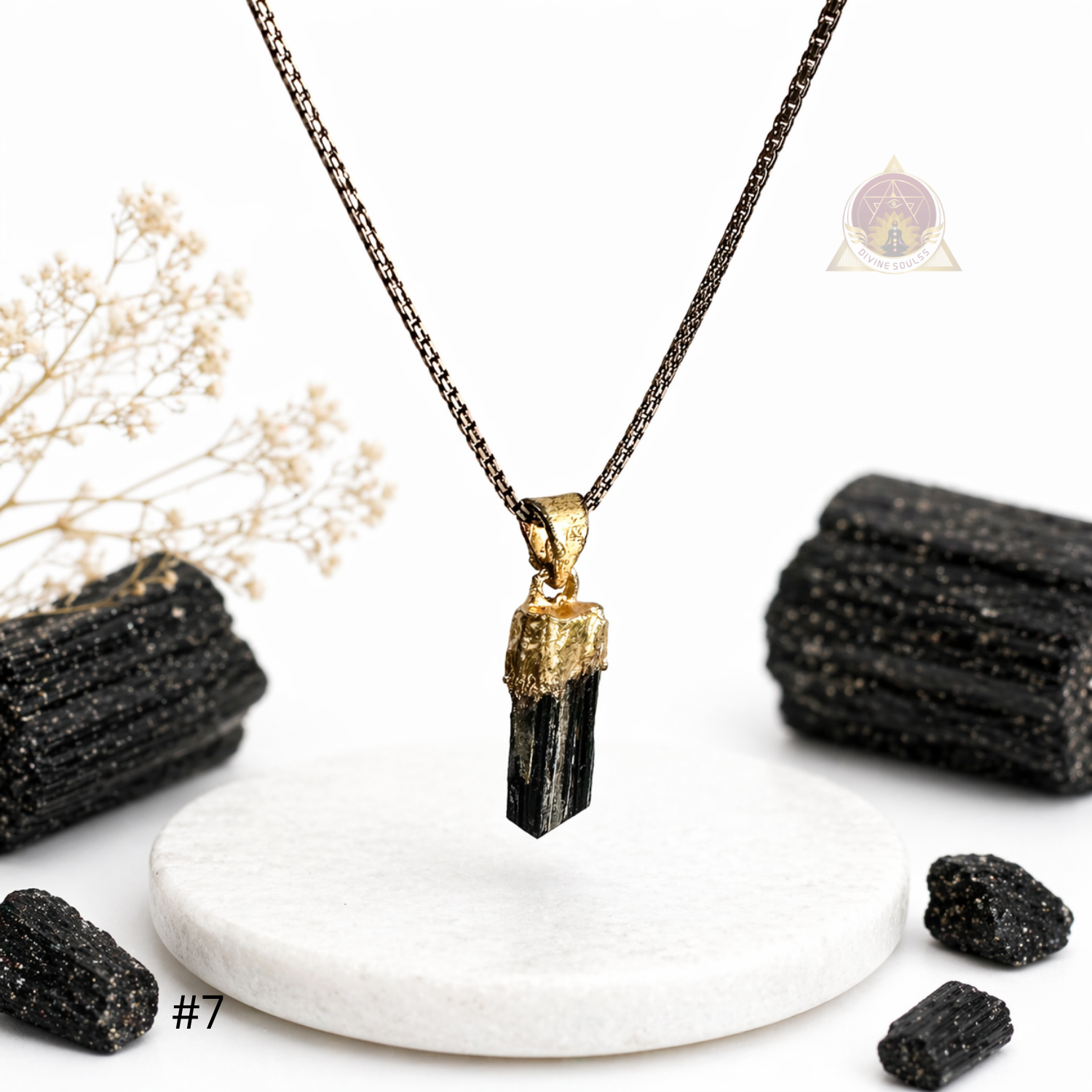 Protection – Raw Black Tourmaline Pendant
