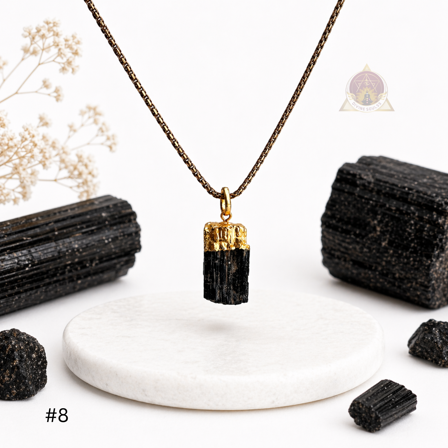 Protection – Raw Black Tourmaline Pendant
