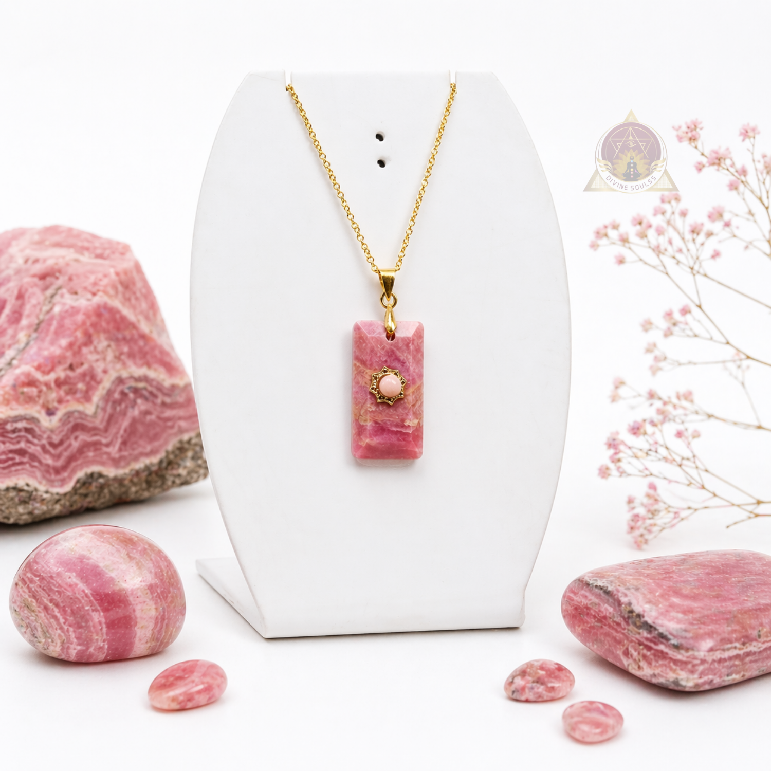 Self Love – Double Rhodochrosite Pendant