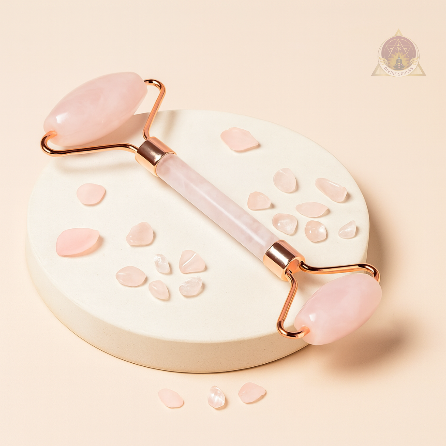 Rose Quartz Face Massage Roller