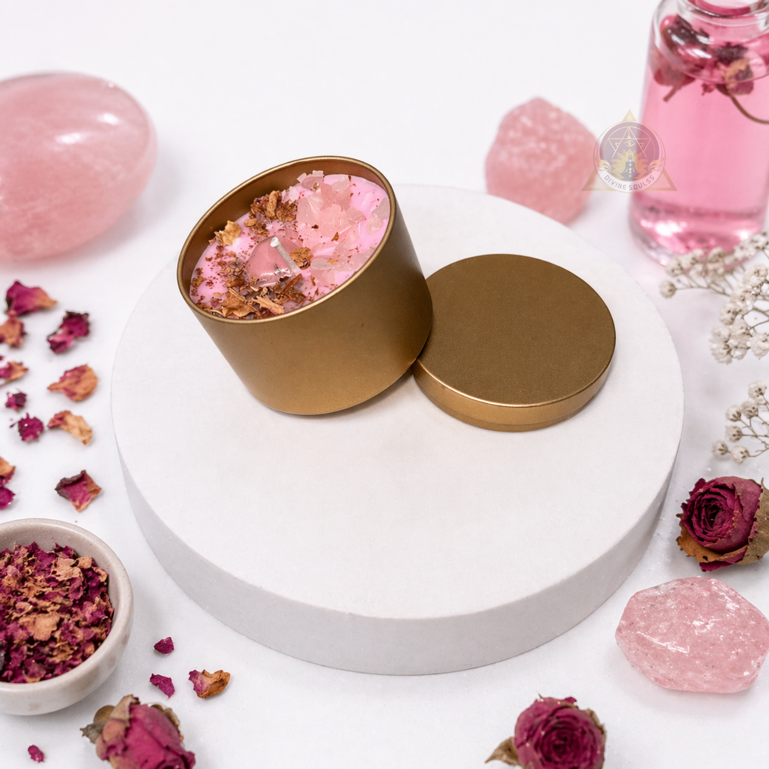 Rose Quartz – Self Love Candle