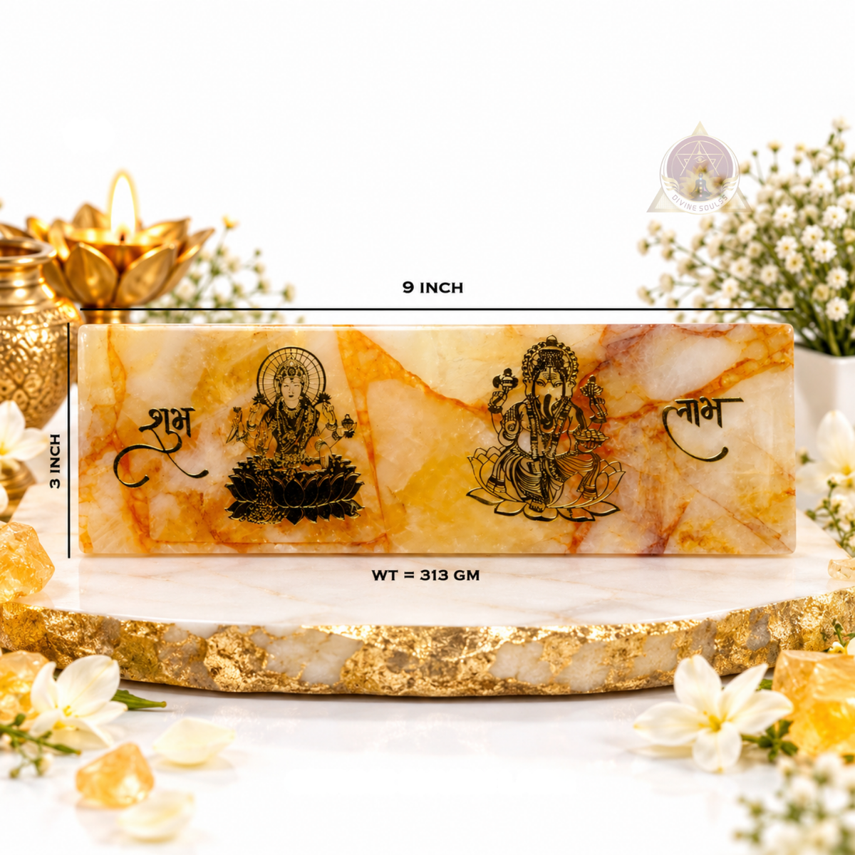 Shubh Labh Home Blessing – Citrine Wall Hanging