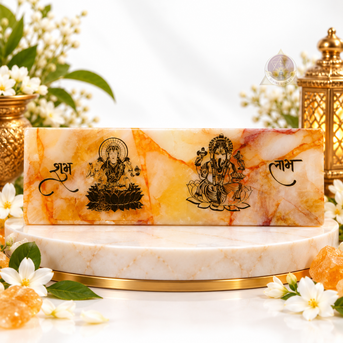 Shubh Labh Home Blessing – Citrine Wall Hanging