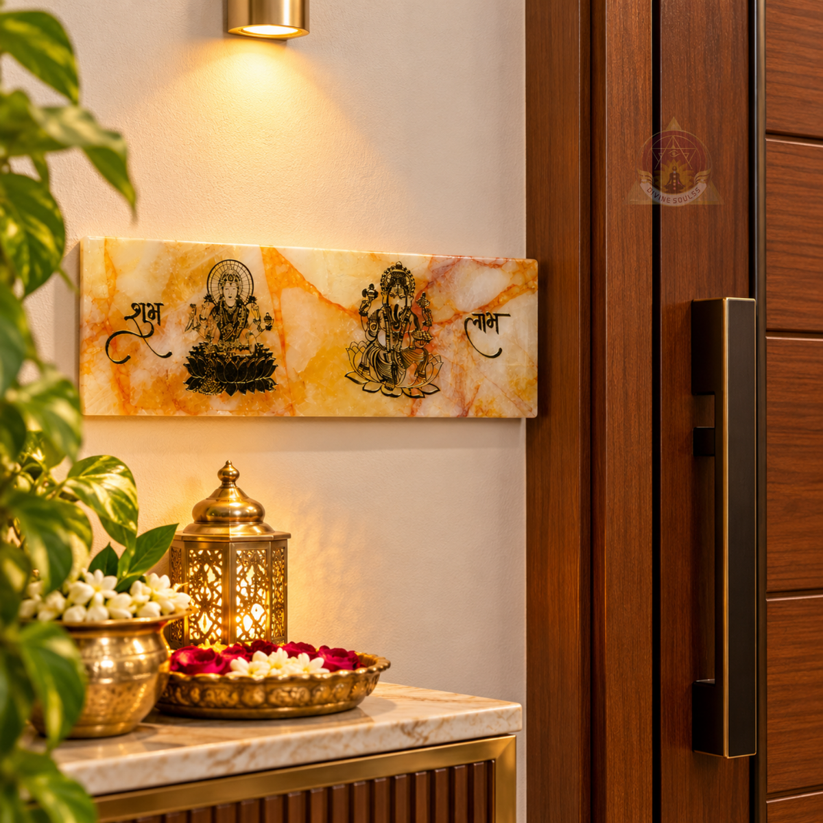 Shubh Labh Home Blessing – Citrine Wall Hanging
