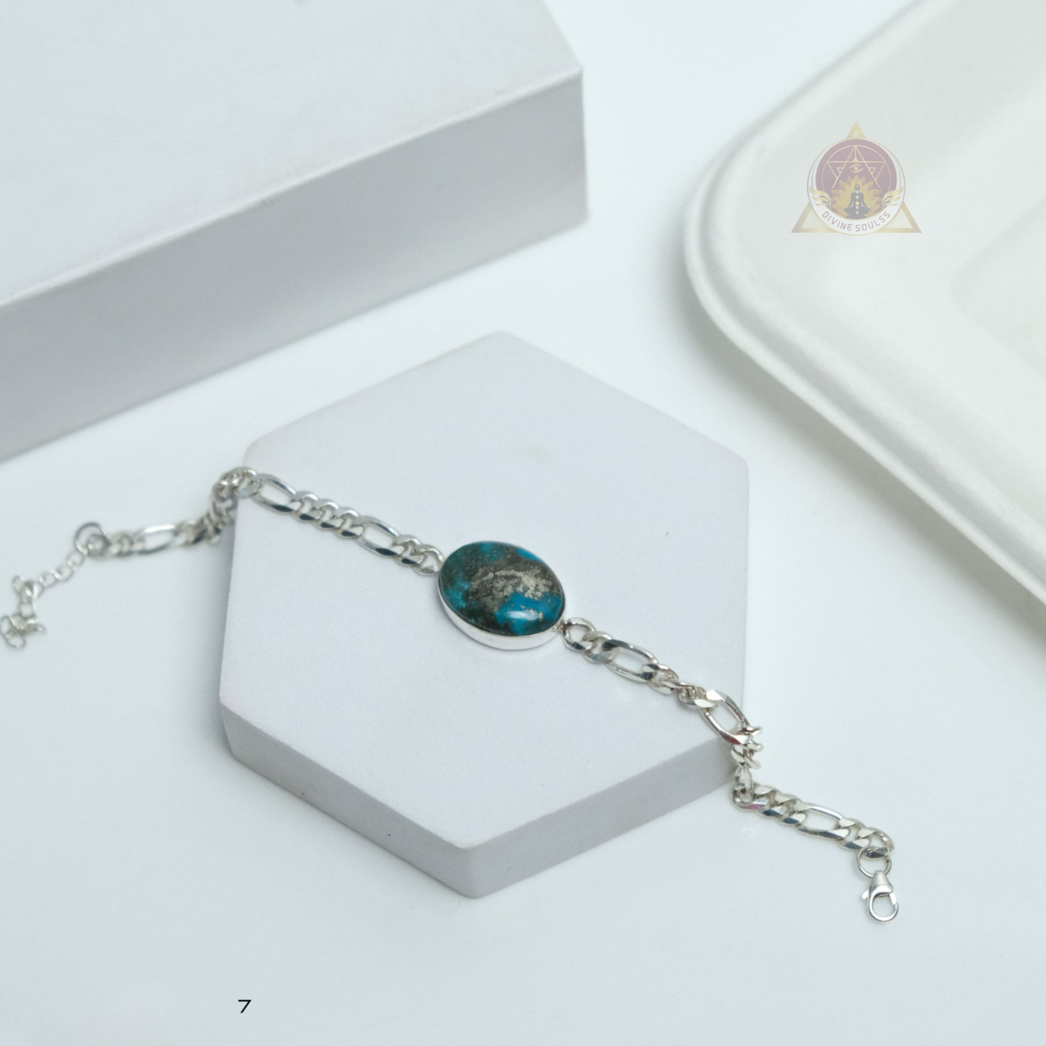 Pure Silver Turquoise Bracelet – Wisdom, Protection & Communication Harmony