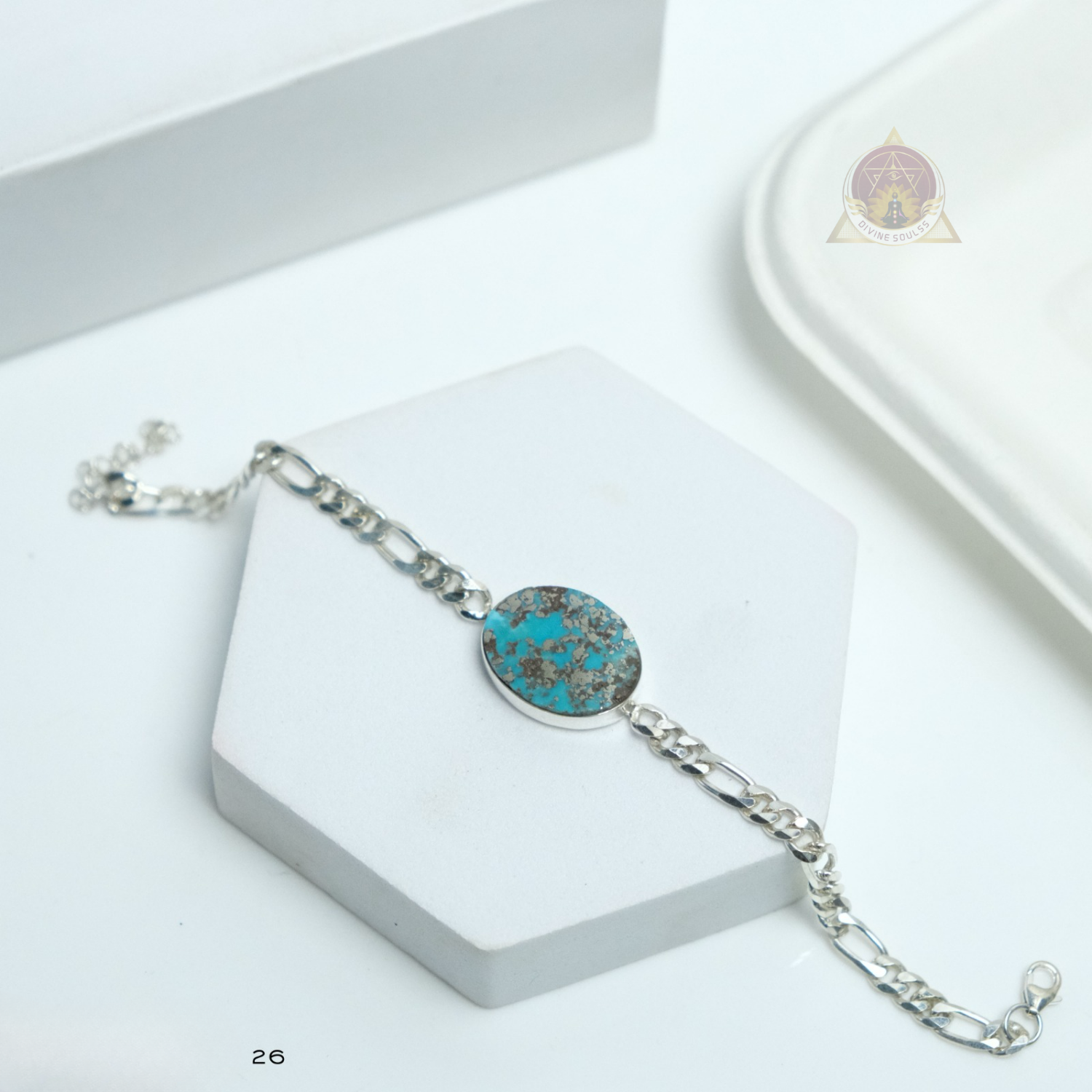 Pure Silver Turquoise Bracelet – Wisdom, Protection & Communication Harmony