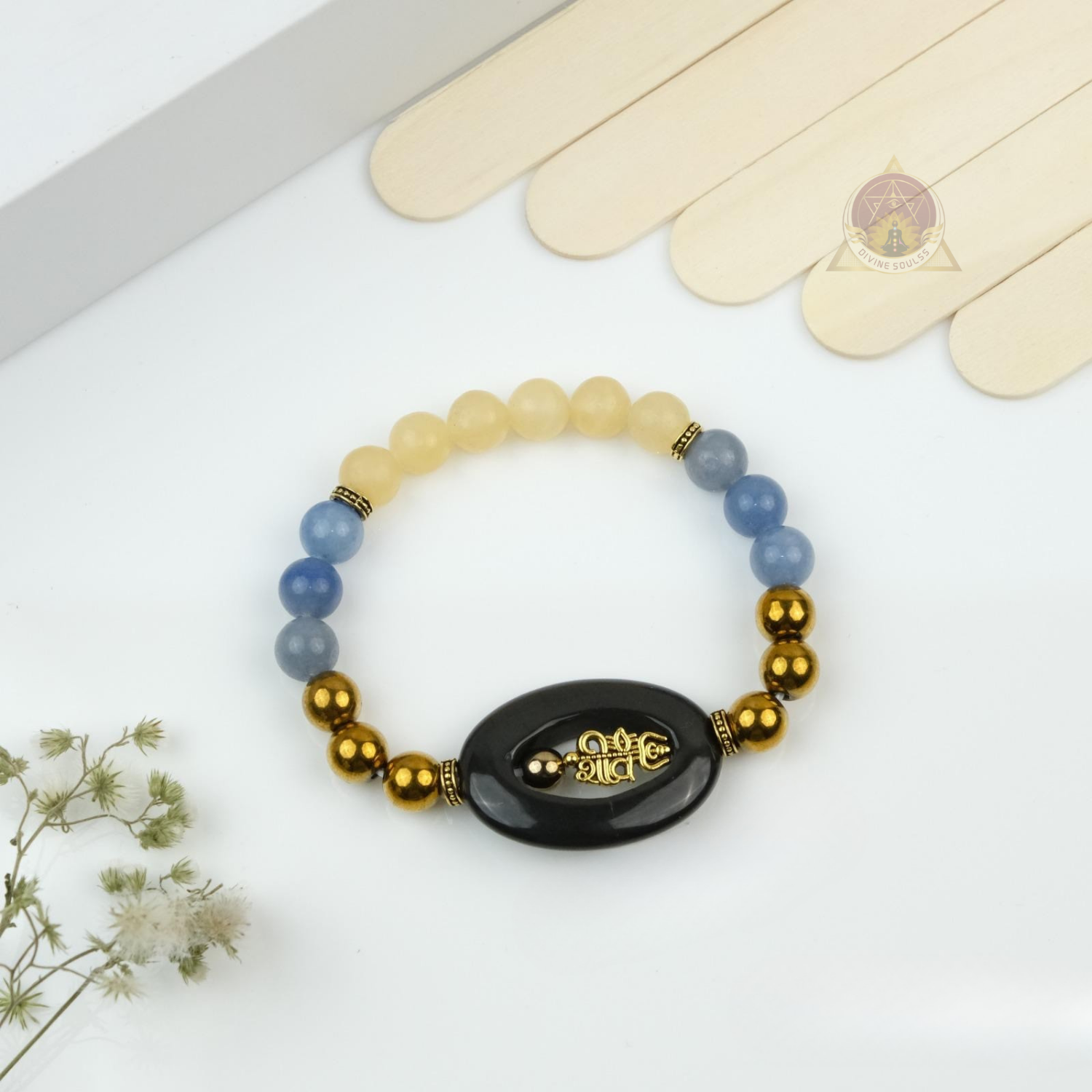 Spiritual Growth Bracelet with Trishul Charm