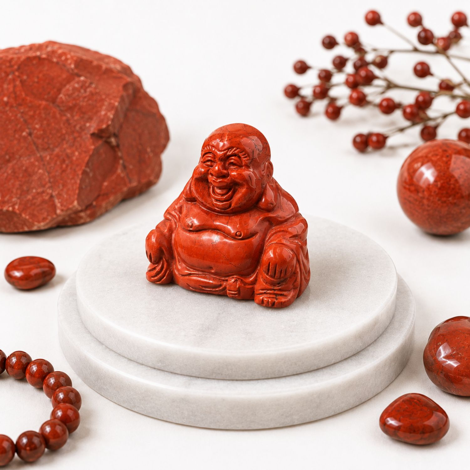 Strength Buddha – Red Jasper