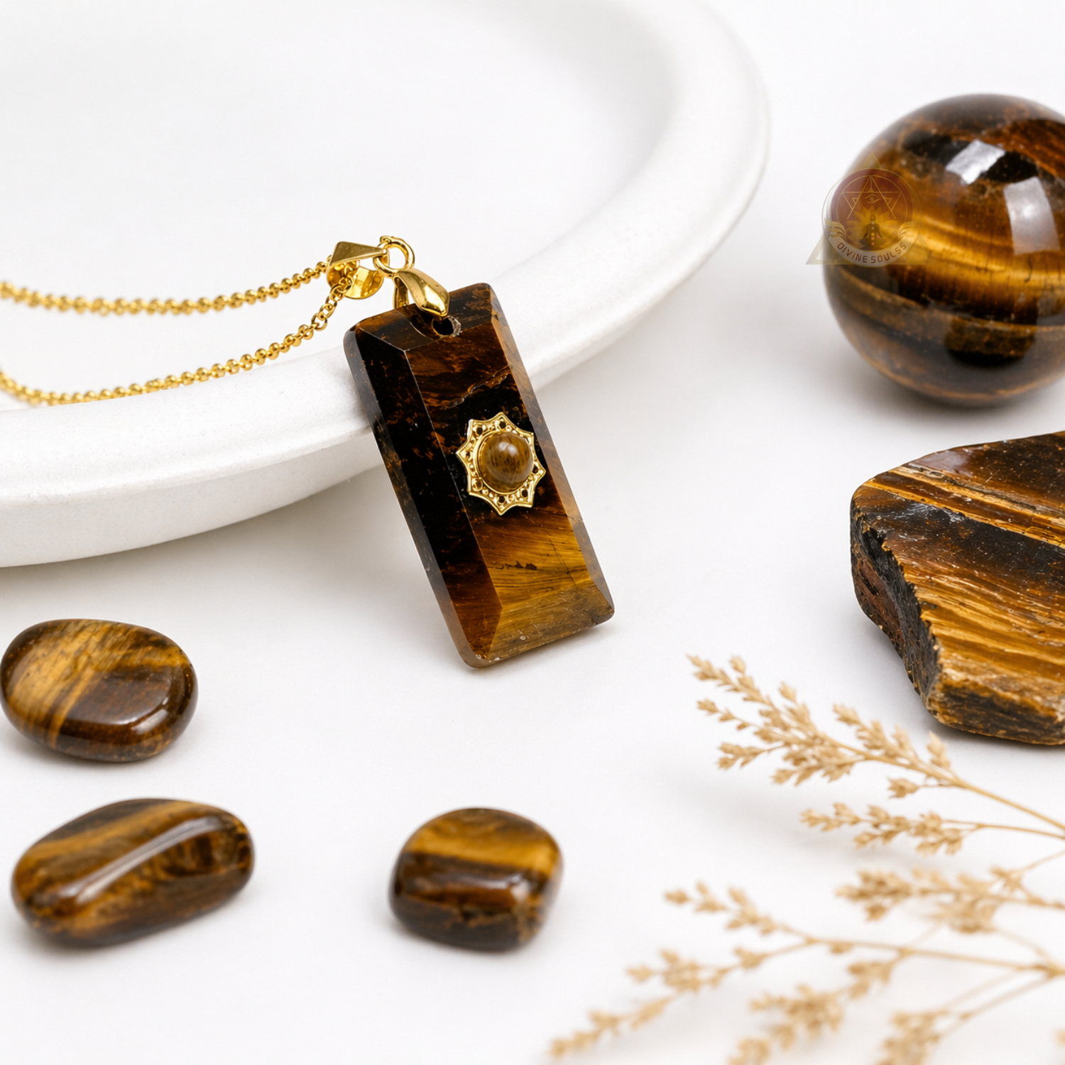 Confidence – Double Tiger Eye Pendant