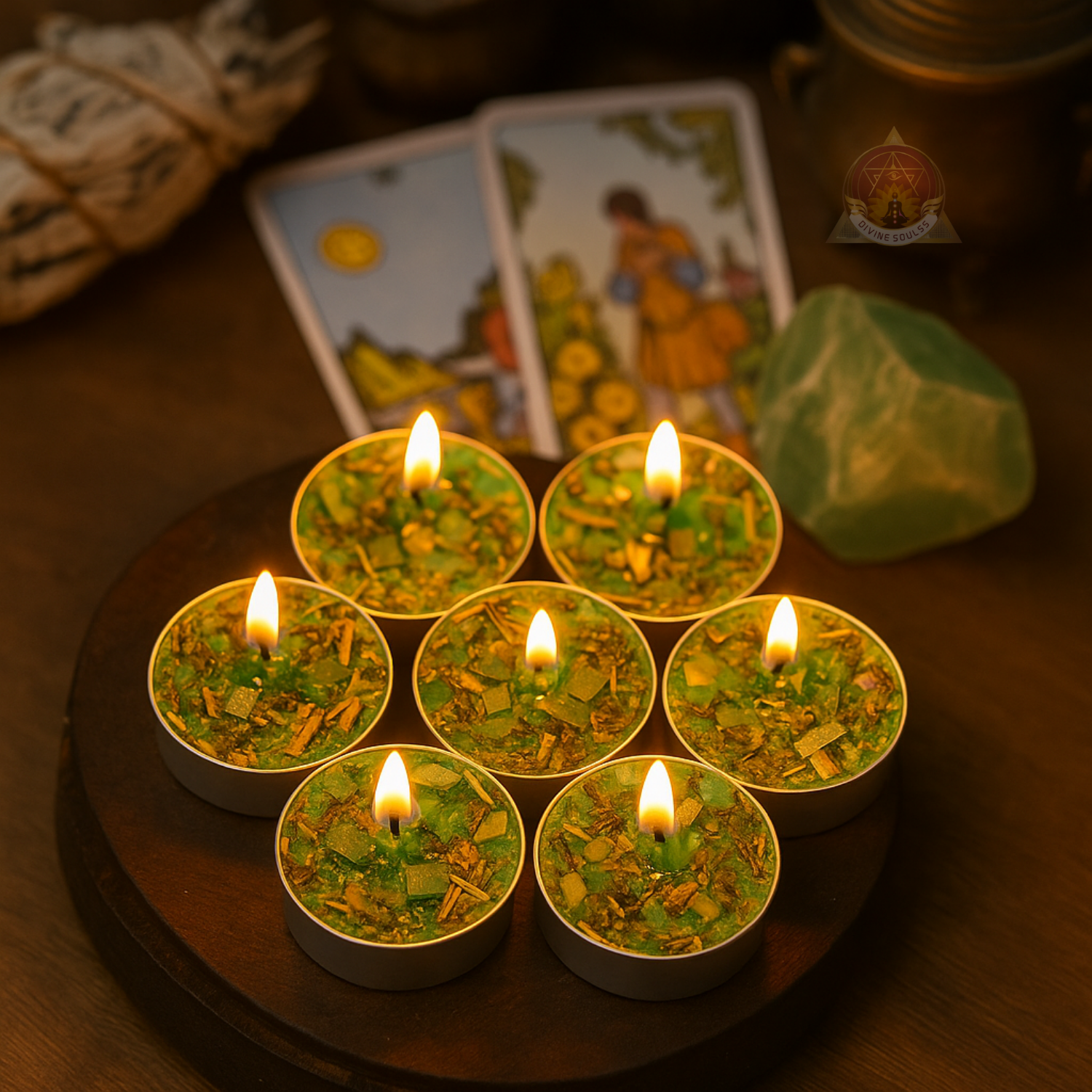 Wealth Tea Light Candle Set of 7