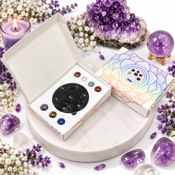Mental Peace Energy Generator – Amethyst 7 Crystal Grid