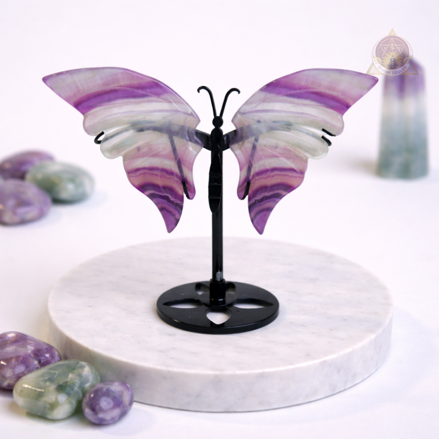 New Beginnings Butterfly – Pink Fluorite #9