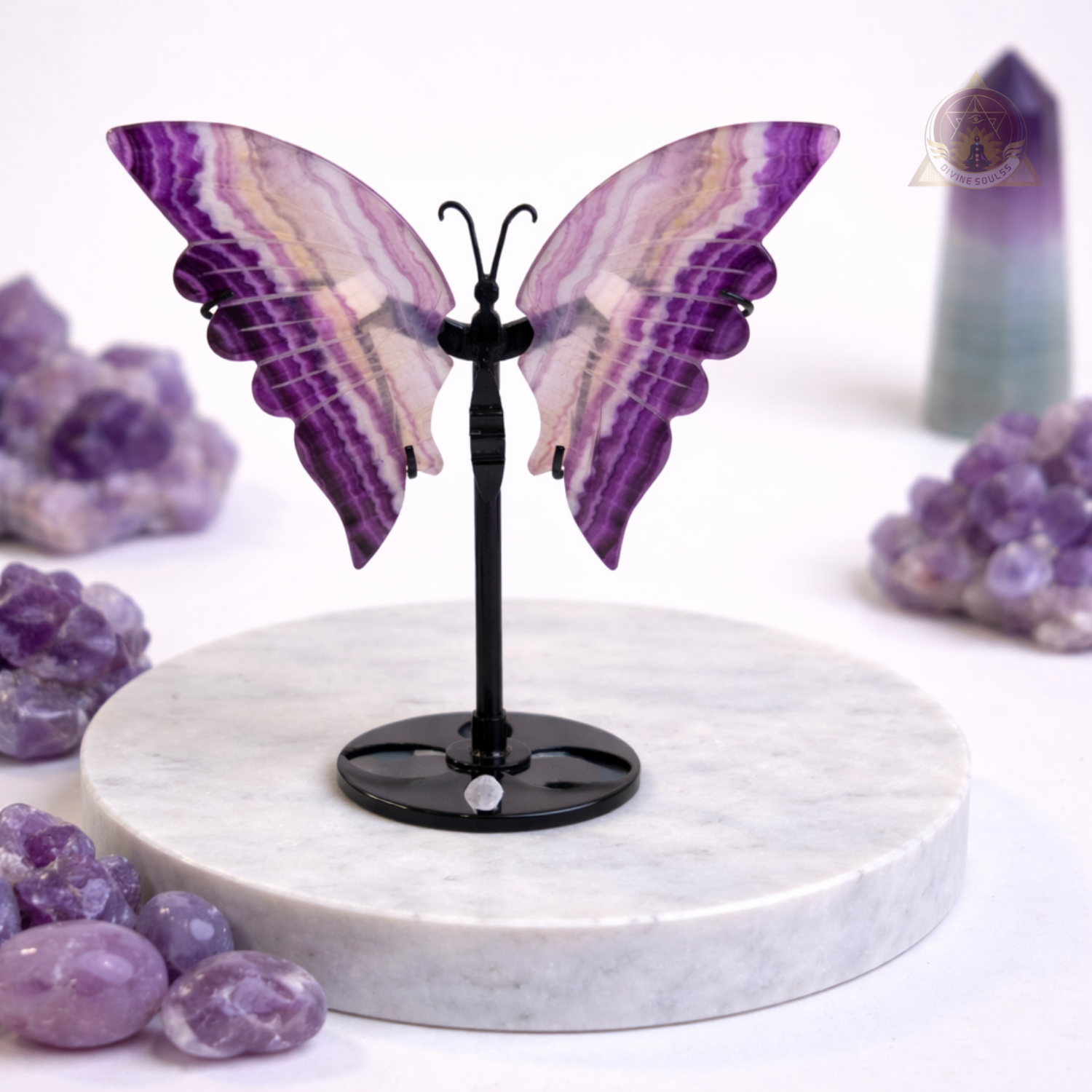 New Beginnings Butterfly – Purple Fluorite #14