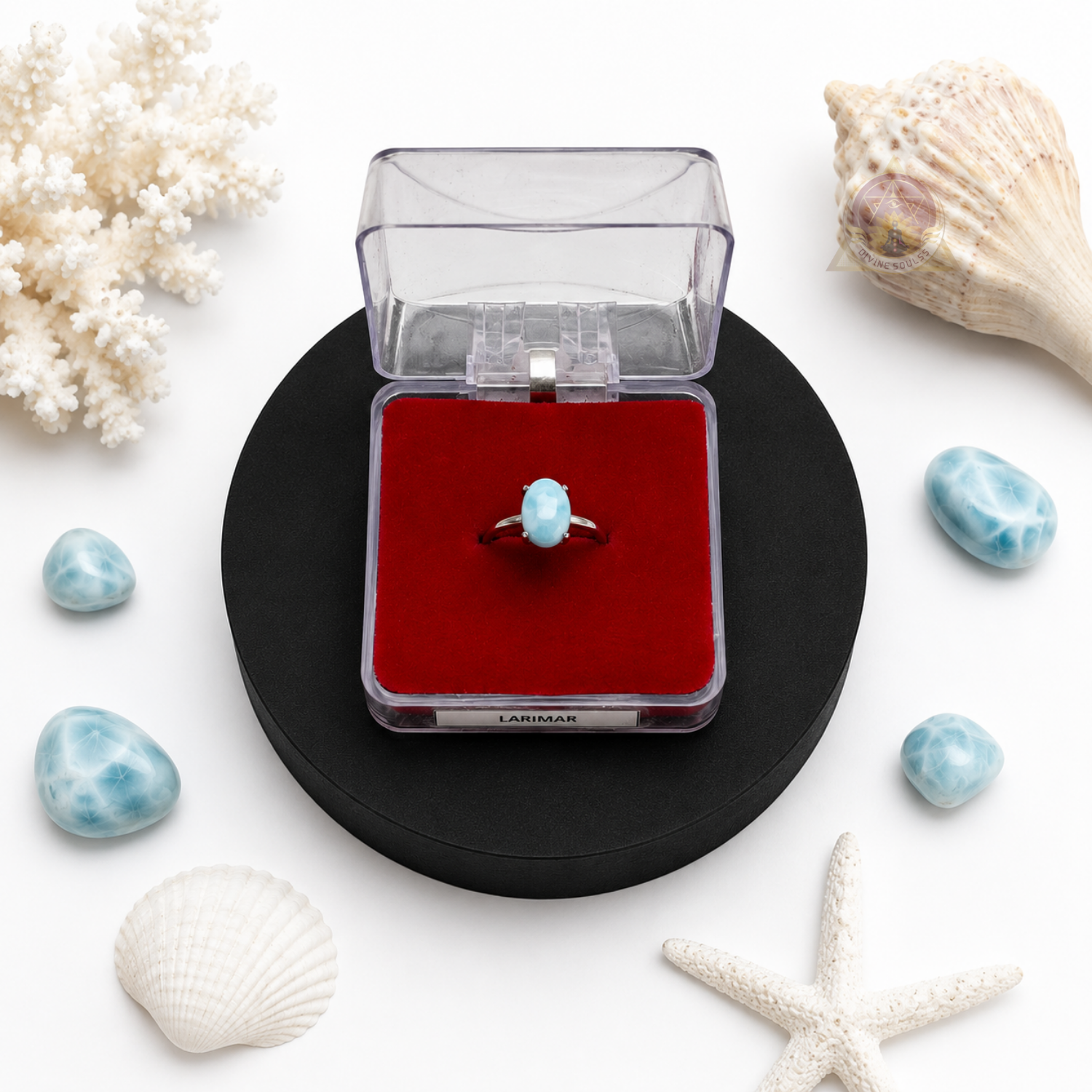 Emotional Balance Ring – Larimar Ring