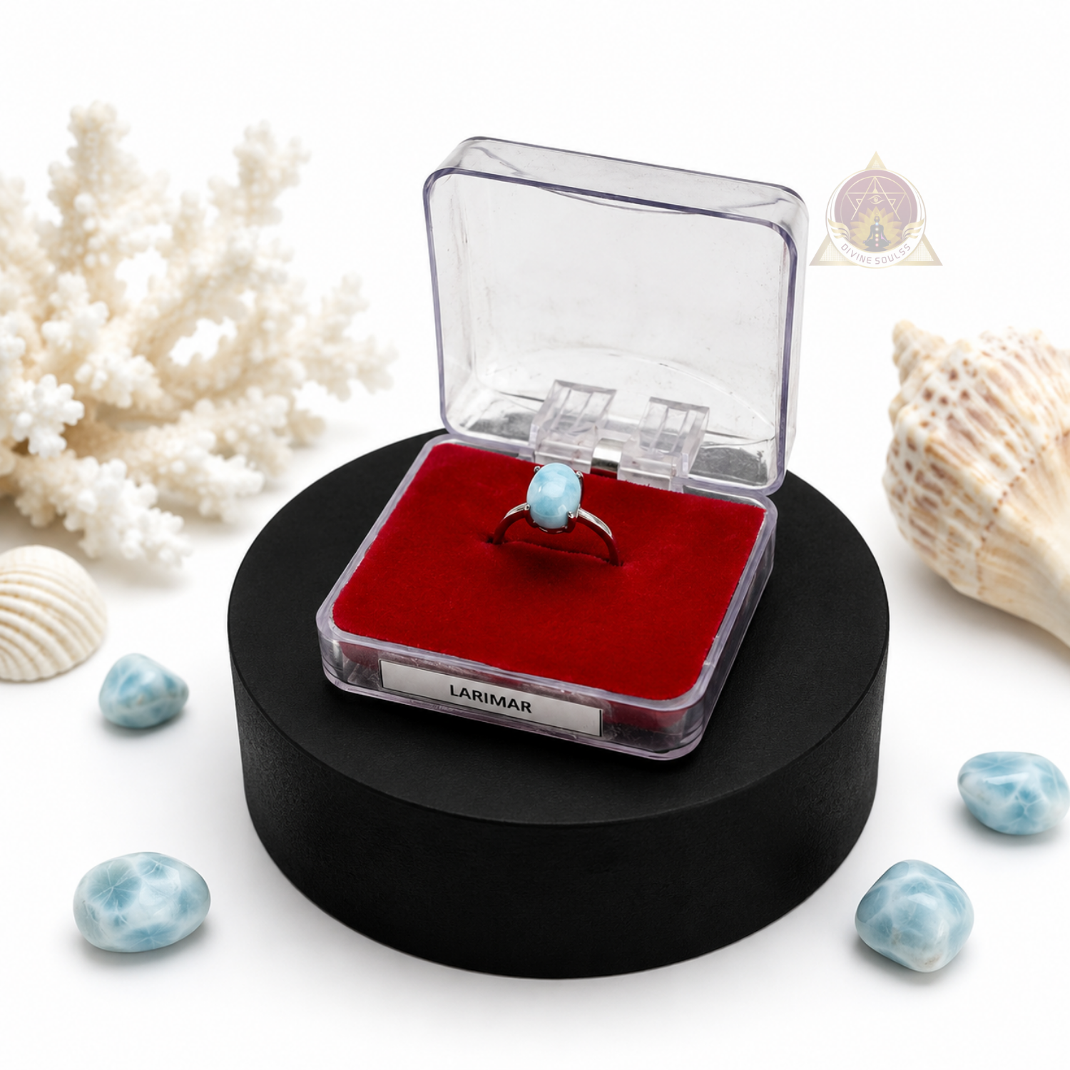 Emotional Balance Ring – Larimar Ring