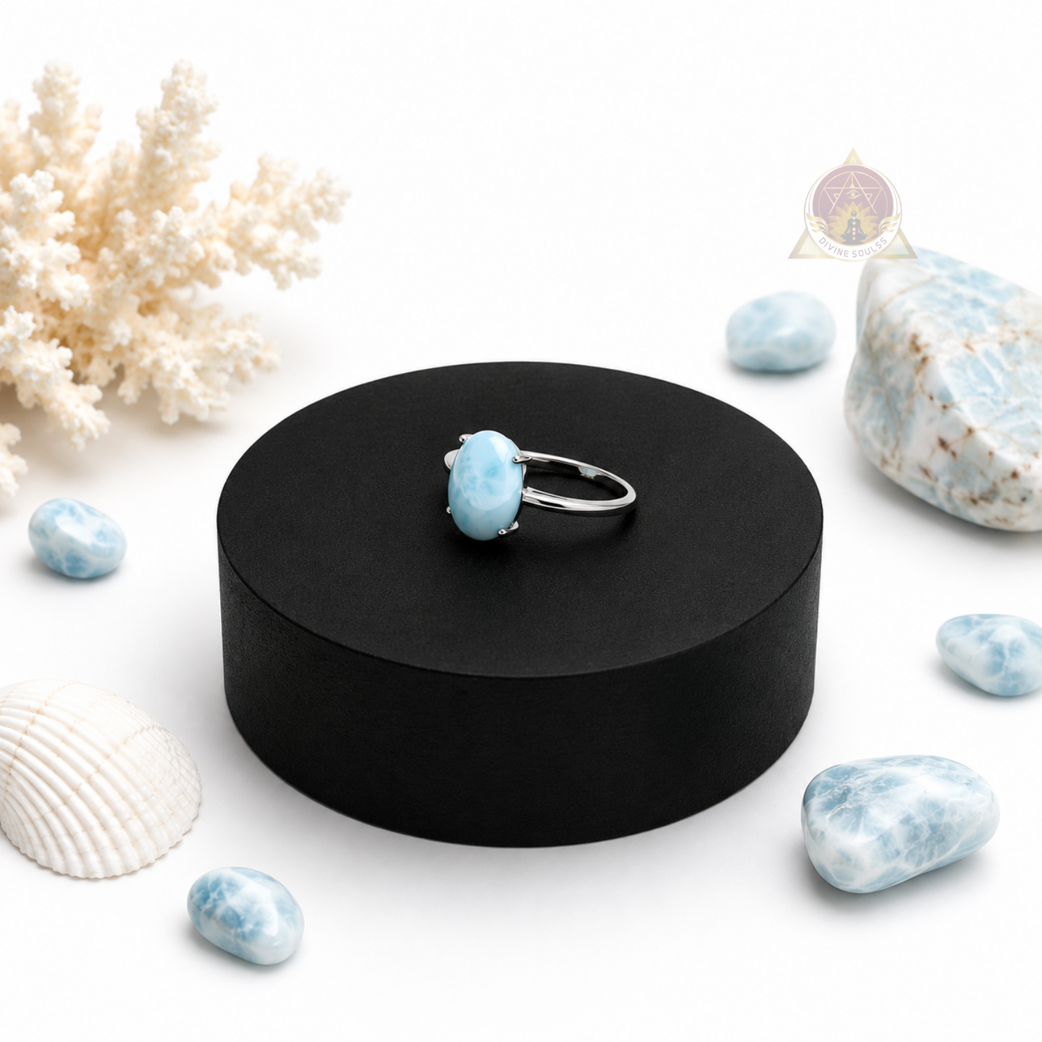 Emotional Balance Ring – Larimar Ring