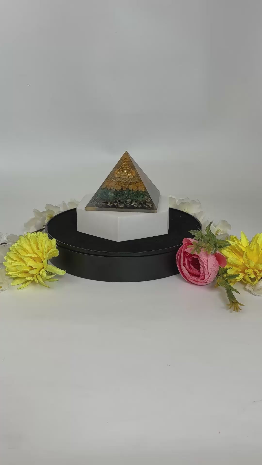 Wealth & Abundance Orgonite Pyramid
